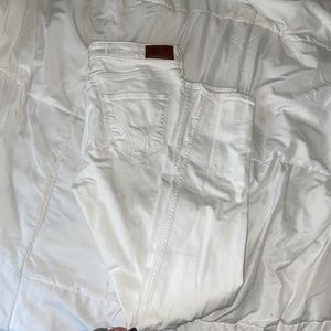 Hollister white ripped high rise super skinny